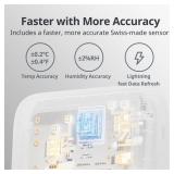 SwitchBot Thermometer Hygrometer, Bluetooth Indoor Humidity Meter for Home, Temperature Sensor with App Control, Large LCD Display, Notification Alerts, 2-Year Data Storage Export