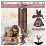 Sympathy Wind Chimes with Hummingbird Wind Spinner, Memorial Wind Chimes for Loss of Loved One Prime, Bereavement/Sympathy/Memorial Gift for Loss of Mother Father Husband Condolence Remembrance