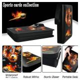 Sports Card Binder, Trading Card Binder 4 Pocket with 50 Sleeves Fits 400 Sport Cards, Sports Card Holder Binder with Zipper, Football Baseball Basketball Hockey Card Collection Storage Album