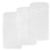 BlueSnail Quilted Thicker Waterproof Changing Pad Liners,3 Count(Snow White 13 x 27)