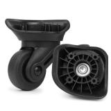 Volein Suitcase Wheels Plastic for DIY Repair, 360 Swivel Wheel Replacement Luggage Travel Casters, Black Spinner Suitcase Caster for Luggage, V72A