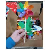 Mr. Pen Rainbow Flower Pinwheels - 10 Pack, Wind Spinners for Yard & Garden, Kids