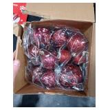 Soulchen 4 Size Burgundy Christmas Balls Ornaments Set 1.57, 2.36, 3.15, 4 Shatterproof Hanging Xmas Balls Assorted Electroplate Christmas Decor for Valentines Day Holiday New Year Decor