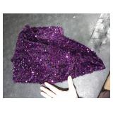 BSHSPX Purple Christmas Tree Skirt Large Christmas Tree Skirts 60 Inch Glitter Sequin Velvet Tree Skirt Christmas Decorations Sparkly Tree Floor Mat Xmas Tree Skirt Collar for Holiday Party Decor