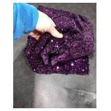 BSHSPX Purple Christmas Tree Skirt Large Christmas Tree Skirts 60 Inch Glitter Sequin Velvet Tree Skirt Christmas Decorations Sparkly Tree Floor Mat Xmas Tree Skirt Collar for Holiday Party Decor