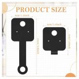 500 Pcs Necklace & Bracelet Display Cards Self Adhesive Jewelry Packaging Hanging Display Kraft Selling Cards Bulk for Earring Hairband Scrunchies Choker Keychain Small Business Supplies(Black)