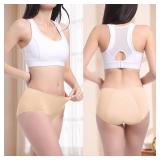 Carer Incontinence Underwear for Women Washable 150ml High Absorbent Leak Proof Underwear for Women Incontinence Panties for Incontinence Postpartum Bladder Leak 2 Pack Beige XL