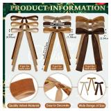 LOYIM 48 Pcs Velvet Christmas Wreath Bow Bulk Christma Velvet Bow Vintage Ribbon Bows Xmas Tree Bows for Christmas Autumn Garland Wedding Decoration 3 Size Width of 3/8