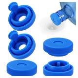 3 and 5 Gallon Water Jug Cap Reusable Food Grade Silicone Replacement Gallon Caps for 55mm Bottle and Water Dispensers Non-Spill 5 Gal Water Jug Cap Replacement Cover, Patented 3 Pack