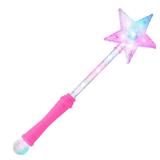 FlashingBlinkyLights Pink Super Star Princess LED Light Up Magic Wand for Kids