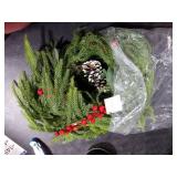 Christmas Garland of Artificial Norfolk Pine 6FT Christmas Decorations Indoor of Real Touch Winter Cedar Garland with Pinecones Red Berries Green Garland for Table Mantle Wall Outdoor