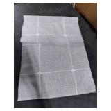 Embroidered Cloth Table Runner Rustic Plaid Farmhouse Table Runners Checkered Rectangle Runner for Dining Dresser Coffee Party Holiday Table Decor Grey 13 x 36 inch