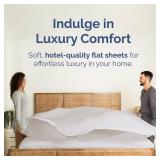 Twin Size Flat Sheet - Hotel Quality Top Flat Bed Sheet Only - Ultra-Soft, Breathable & Cooling - Fade & Wrinkle Free - Easy-Care, Stain & Shrink Resistant Bedding - Easy-Fit & Oeko-Tex - French Grey