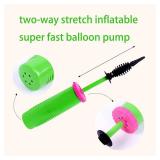 ouyili Balloon Pump Handheld Two-Way Dual Action - Hand Blower Air Pumper for Balloons - Ballon Inflator Pumping - Manual Baloon Inflators Machine (Green 1 Piece)