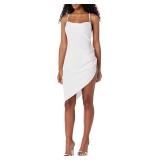 Amanda Uprichard Sleeveless Janet Asymmetric Dress, Ivory, Small