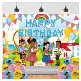 Gracies Cartoon Corner Birthday Party Supplies Backdrop 5x3 Cartoon Gracies Happy Birthday Background Photography Cartoon Party Decorations Banner Photo Booth Props