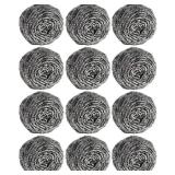 12Pcs Steel Wool Scrubber Pads for Cleaning Dishes, Pans, Pots, Ovens, Grills, Sinks - Stainless Steel Scrubbers for Kitchen, 12 Pack