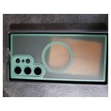 CANSHN Designed for Samsung Galaxy S23 Ultra Case [Full Camera Protection] [Compatible with MagSafe] Translucent Matte Shockproof Protective Phone Cover 6.8 Inch - Deep Green