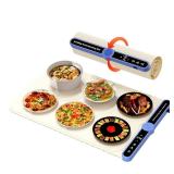 Large Food Warming Mats for Countertop,Parties,Buffet Plateful Silicone AI Electric Food Warmer Mat 9-Level PreciseTemp Control 6-Level Timer/Rolled-up/Safe Lock-Beige