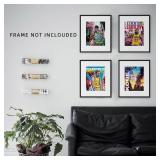 Famous Basketball Star Posters Wall Art, 8x10 Inch Canvas Prints Unframed Set of 4, Basketball Posters for Boys Bedroom Decor