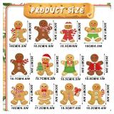 Juinte 24 Pcs Large Christmas Decorations Indoor: Gingerbread Man Christmas Tree Picks Gingerbread Boy Girl Decorations for Xmas Tree Topper Home Office Party Vase Decor