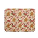 Christmas Gingerbread Man Dish Drying Mat for Kitchen Counter 18x24 Xmas Candy Cane Winter Holiday Theme Absorbent Reversible Microfiber Drying Mats Kitchen Countertop Protector Dishes Drainer Pad