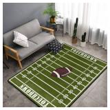 Sports AreaRug Retro American Football Field and Rugby Floor Mat Non-Slip Doormat Living Dining Dorm Room Bedroom Decor Carpet 24X36 inch
