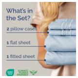 King Size 4 Piece Sheet Set - Comfy Breathable & Cooling Bed Sheets Set - Hotel Luxury Bedding for Women, Men, Kids & Teens - Deep Pockets, Easy-Fit, Super Soft & Wrinkle Free - Oeko-Tex - Sky Blue
