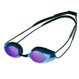 ARENA Tracks Unisex Adult Essential Racing Swim Goggles for Competitive Swimmers FINA-Approved Anti-Fog Coated Mirror Lens, Black/Blue Multi/Black