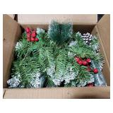 Christmas Garland, 9Ft Christmas Garland with Lights & Timer, 50LED Waterproof Battery Operated Lighted Garland Outdoor, Indoor Prelit Garland for Mantle, Stairs, Outside Christmas Decor Decorations