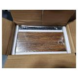 QEEIG Bathroom Shelves Over Toilet - Wall Mounted Floating Shelves Toilet Paper Storage Small Farmhouse Decor Shelf 16 inch Set of 2, Rustic Brown (019-BN2)