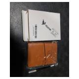 Yexiya Golf Scorecard Book with Pencil Leather Golf Journal Scorecard Holder Accessories Notebook Log Book Pocket Scorebook Gifts for Men Golfers, Sports and Outdoor Club Accessories(Light Brown)