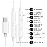 USB C Headphones for iPhone 17/16/15 Pro Max Plus Type C Earphones with Microphone & Remote Noise Cancelling Earbuds for iPhone 17/16/15 Pro, iPad, Galaxy S23/S22/S21/S20/Ultra Note 10/20