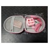 Hard Case Compatible with Yoto Mini (2024 Edition), 3-in-1 Travel Bundle: Silicone Cover + Case with Shoulder Strap (Fits Mini Player & Headphones) + Up to 10 Card Holder for YOTO Cards (Pink)