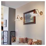 HDDFL Vintage Wall Scone Bedside Wall Lamp Matte Brass Bedside Light Fixtures Antique in Door Lighting Fixture for Living Room Porch Staircase Drawing Room Bedroom