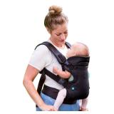 Infantino Flip 4-in-1 Convertible Baby Carrier, Adjustable, Ergonomic Babywearing, Registry Essential, Baby Carrier for Newborn to Toddler, Black