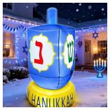 TURNMEON 4 Ft Hanukkah Dreidel Inflatable Decorations with Built-in 3 LED Lights,Chanukkah Blow up Yard Decor for Outdoor Indoor Yard Garden Lawn Home Holiday Party