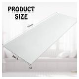 Amylove Polyurethane Foam 24 x 72 High Density Cushion Upholstery Foam Sheet for Seat Replacement DIY Projects Chairs Headboards Sofas Home(1/2 x 24 x 72,White)