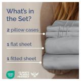 King Size 4 Piece Sheet Set - Comfy Breathable & Cooling Bed Sheets Set - Hotel Luxury Bedding for Women, Men, Kids, Teens, Boys & Girls - Deep Pockets, Soft and Wrinkle Free - Oeko-Tex - Steel Blue