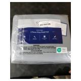 King Size 4 Piece Sheet Set - Comfy Breathable & Cooling Bed Sheets Set - Hotel Luxury Bedding for Women, Men, Kids, Teens, Boys & Girls - Deep Pockets, Soft and Wrinkle Free - Oeko-Tex - Steel Blue