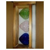 Lifecapido Heart Shaped Propagation Stations, Plant Terrarium with Wooden Stand, Plant Propagation Station for Hydroponics Office Garden Home Decor, Gifts for Women Plant Lover (3 Vases, Multicolor)