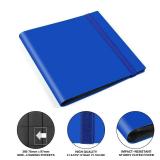 GEAoffice Card Binder, 12 Pockets Trading Card Album Folder, 624 Side Loading Pocket Binder for Yugioh, MTG, TCG, Sports & Games Cards, Blue