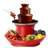 Yosoo Health Gear Chocolate Fountain, Chocolate Fondue Fountain Machine, 3 Tier Detachable Chocolate Fondue for Party Games Night, Christmas Dip Strawberries, Wedges,