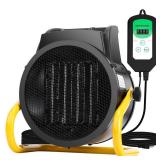 Greenhouse Heater with Thermostat, Fast Heating, Auto Power Control, Over Temperature Protection, Greenhouse Heater for Winter Plants, for Grow Tent, Green House, Flower Room, Patio