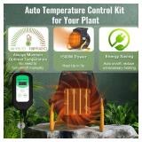 Greenhouse Heater with Thermostat, Fast Heating, Auto Power Control, Over Temperature Protection, Greenhouse Heater for Winter Plants, for Grow Tent, Green House, Flower Room, Patio