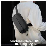 tomtoc 3L Compact EDC Sling Bag, Chest Shoulder Crossbody Sling Daypack for Men Women, Water-resistant Lightweight Everyday Carry Casual Pack for Nintendo Switch 2, Tactical, Travel, Work, Gym, Sport