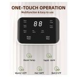 BUAIAHUG Nut Milk Maker Machine 20oz Upgraded 10-Blade Almond, Soy & Oat Milk Maker, Plant-Based Dairy-Free Beverage Maker with Auto-Clean, Timer, Keep Warm, Boil & Cold Drink Functions White