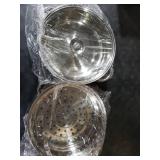 Steamer Pot Stainless Steel 2 Tier - 28cm Steamer Pot w/Glass Lid Food Veg Cooker Pot Cooking Pan Steaming Pot Dim Sum Cookware Steamer For Kitcken Cooking Tool