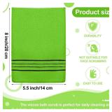 Tatuo 12 Pieces Korean Exfoliating Mitt Glove Italy Towel Body Skin Scrubber Exfoliating Scrubber for Remove Dead Skin Washcloth Korean(Small,Yellow, Green, Blue, Pink)