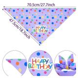 hoyuwak Dog Birthday Party Supplies Girl Dog Birthday Bandana Tutu Set Cute Hat Bow Tie Set for Large Medium Small Dogs